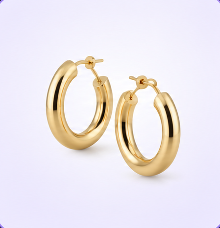Gold hoop earrings